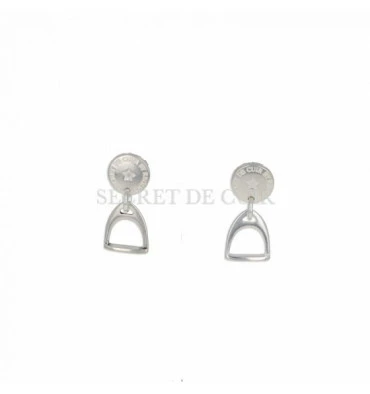 Boucles D'oreilles étrier Argent, Marque SECRET DE CUIR | Bijoux Totem 3 Boucles D'oreilles étrier Argent, Marque SECRET DE CUIR | Bijoux Totem