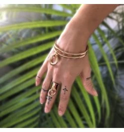 Bracelet Jonc Donut Or, Marque SECRET DE CUIR | Bijoux Totem -Montres bracelet Soldes secret de cuir bracelet jonc 7