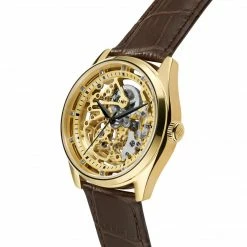 Seizmont Montre Squelette Automatique Steele Motus -Montres bracelet Soldes steele motus gold gold brown 3