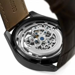 Seizmont Montre Squelette Automatique Stiles Motus -Montres bracelet Soldes stiles motus black silver brown 4