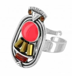Bague Ovale Ajustable Blush, Marque Taratata Bijoux | Bijoux Totem.