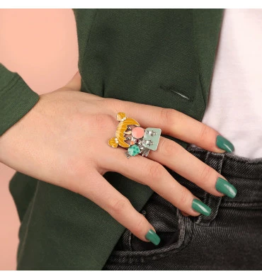 Bague Ajustable Caca Boudin, Marque Taratata Bijoux|Bijoux Totem. 4 Bague Ajustable Caca Boudin, Marque Taratata Bijoux|Bijoux Totem. – Image 2