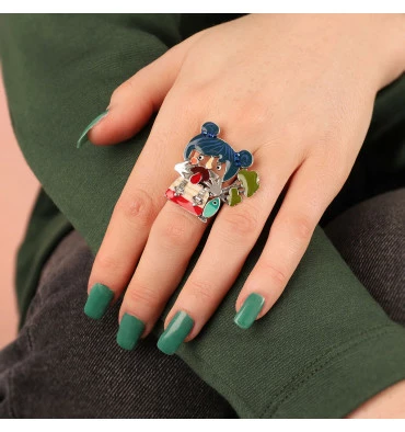 Bague Blue Ajustable Caca Boudin, Marque Taratata Bijoux|Bijoux Totem. 4 Bague Blue Ajustable Caca Boudin, Marque Taratata Bijoux|Bijoux Totem. – Image 2