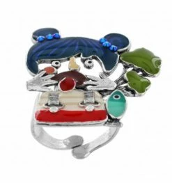 Bague Blue Ajustable Caca Boudin, Marque Taratata Bijoux|Bijoux Totem. 10 Bague Blue Ajustable Caca Boudin, Marque Taratata Bijoux|Bijoux Totem. -Montres bracelet Soldes taratata bijoux bague caca boudin 13