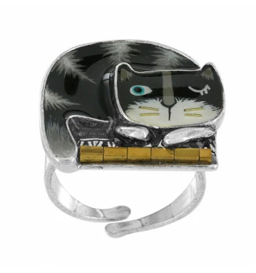 Bague Ajustable-Ligne Flemme, Marque Taratata Bijoux | Bijoux Totem. 6 Bague Ajustable-Ligne Flemme, Marque Taratata Bijoux | Bijoux Totem. – Image 4