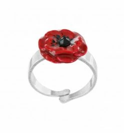 Bague Ajustable Joli Coquelicot, Marque Taratata Bijoux | Bijoux Totem. -Montres bracelet Soldes taratata bijoux bague joli coquelicot 3