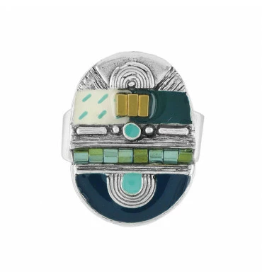 Bague Ajustable Métropolitain, Marque Taratata Bijoux | Bijoux Totem. 3 Bague Ajustable Métropolitain, Marque Taratata Bijoux | Bijoux Totem.