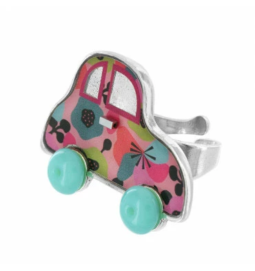 Bague Ajustable Mille Bornes, Marque Taratata Bijoux | Bijoux Totem. 4 Bague Ajustable Mille Bornes, Marque Taratata Bijoux | Bijoux Totem. – Image 2