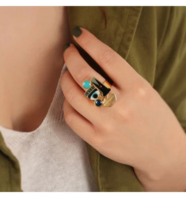 Bague Ajustable Mojo, Marque Taratata Bijoux | Bijoux Totem. 4 Bague Ajustable Mojo, Marque Taratata Bijoux | Bijoux Totem. – Image 2