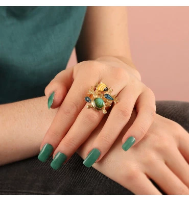 Bague Poisson Ajustable Pacific, Marque Taratata Bijoux |Bijoux Totem. 4 Bague Poisson Ajustable Pacific, Marque Taratata Bijoux |Bijoux Totem. – Image 2