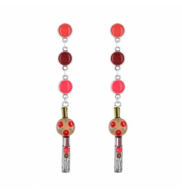 Boucles D'oreilles Blush, Marque Taratata Bijoux | Bijoux Totem 3 Boucles D'oreilles Blush, Marque Taratata Bijoux | Bijoux Totem