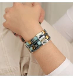 Bracelet Multi Rangs Métropolitain, Marque Taratata | Bijoux Totem. -Montres bracelet Soldes taratata bijoux bracelet metropolitain 5