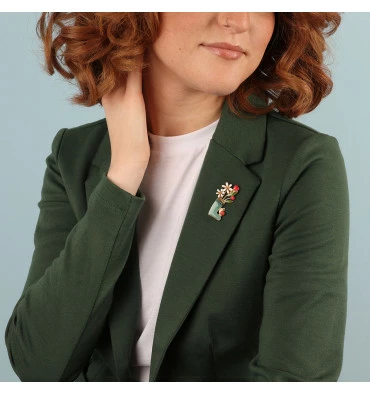 Broche Basilic Taraboum, Marque Taratata | Bijoux Totem 3 Broche Basilic Taraboum, Marque Taratata | Bijoux Totem – Image 2