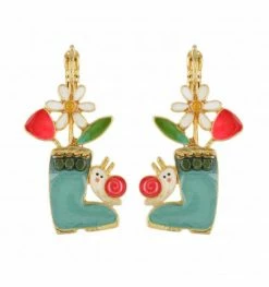 Dormeuses Basilic Taraboum, Marque Taratata Bijoux | Bijoux Totem