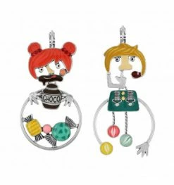 Dormeuses Girl&Boy Caca Boudin, Marque Taratata Bijoux | Bijoux Totem