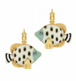 Dormeuses Poissons Pacific, Marque Taratata Bijoux | Bijoux Totem