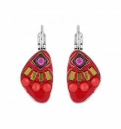 Dormeuses Roses Pile Ou Face, Marque Taratata Bijoux | Bijoux Totem