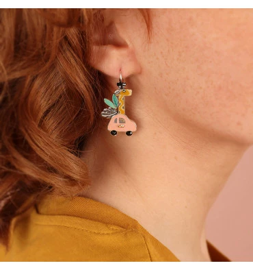 Dormeuses Safari Taraboum, Marque Taratata Bijoux | Bijoux Totem 4 Dormeuses Safari Taraboum, Marque Taratata Bijoux | Bijoux Totem – Image 2