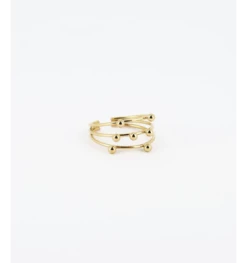 Bague Ajustable Aste Doré, Marque Zag Bijoux | Bijoux Totem