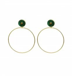 Boucles D'oreilles Malachite, Marque Zag Bijoux | Bijoux Totem