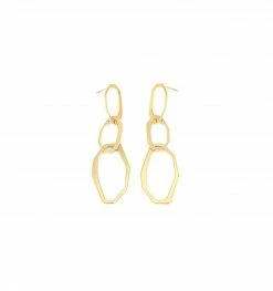 Boucles D'oreilles Maillons Dorés, Marque Zag Bijoux | Bijoux Totem
