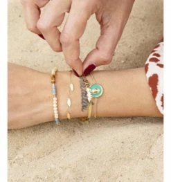 Bracelet Flora En Acier Doré, Marque Zag Bijoux | Bijoux Totem -Montres bracelet Soldes zag bijoux bracelet flora 2