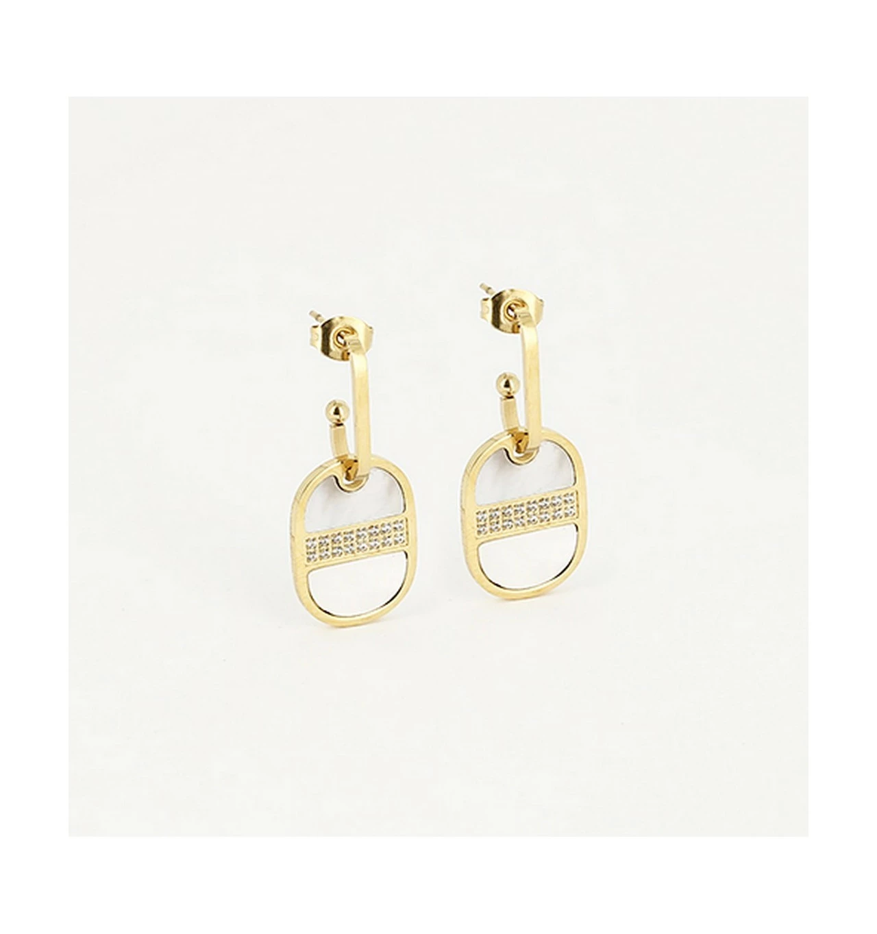 Boucles D'oreilles Nacre, Marque Zag Bijoux | Bijoux Totem 3 Boucles D'oreilles Nacre, Marque Zag Bijoux | Bijoux Totem